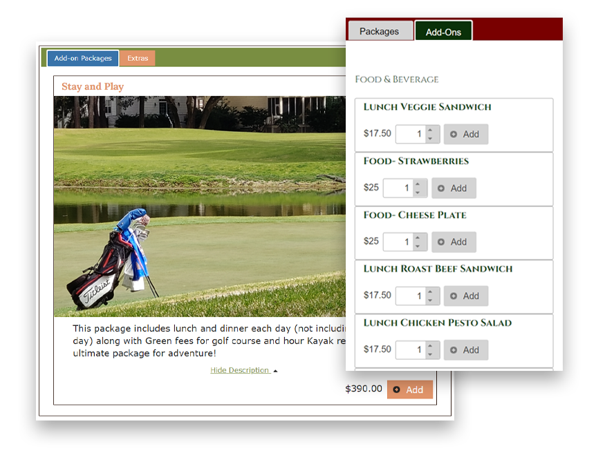 rezStream-BookingEngine-PackagesAddons