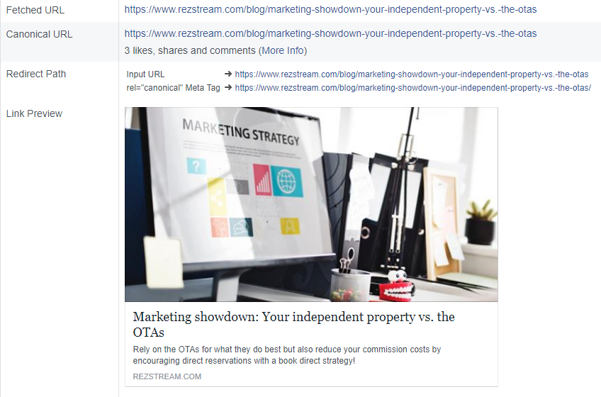 Facebook Open Graph preview