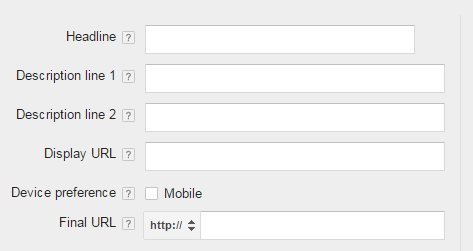 Ad creator in Google AdWords
