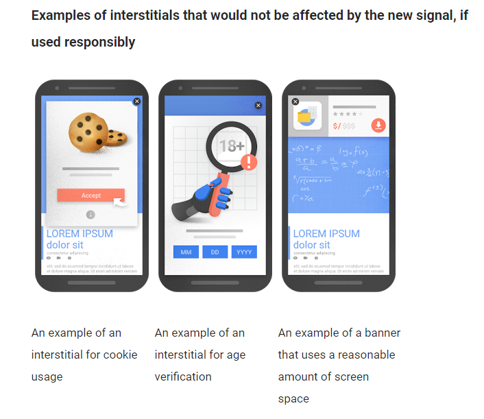 Google photo: Correct intersitials