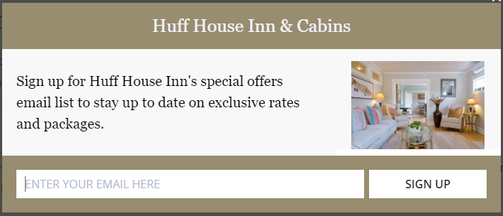 image of Huff House pop up window