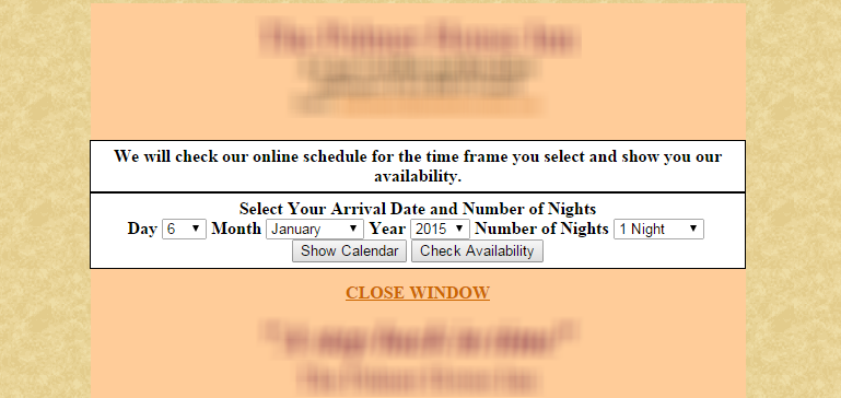 Non-themed booking engine