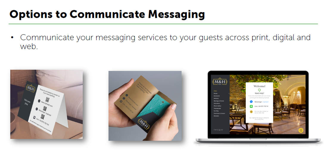 image of slide for options to communicate messaging
