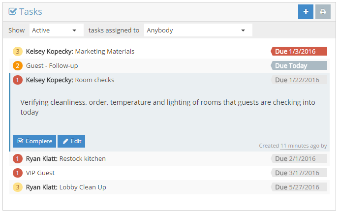 RezStream Cloud tasks feature with detail