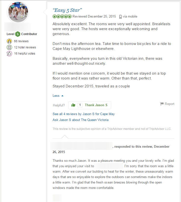 Responding to reviews on TripAdvisor