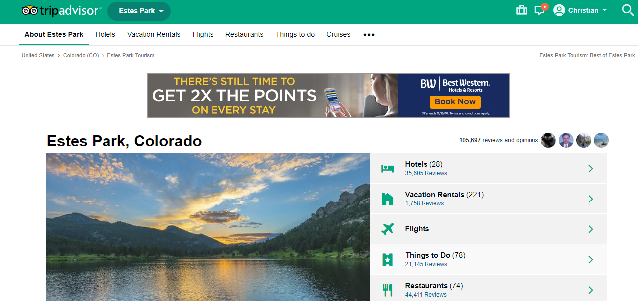 image of tripadvisor community page