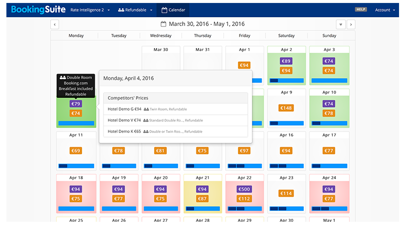 RateIntelligence calendar