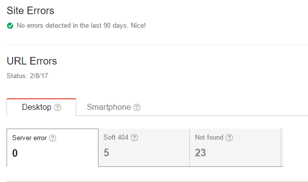 Crawl errors in Google Webmaster Tools