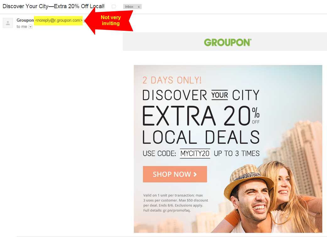 Do not reply email address