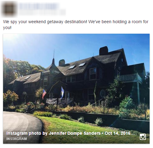 Earned social media example