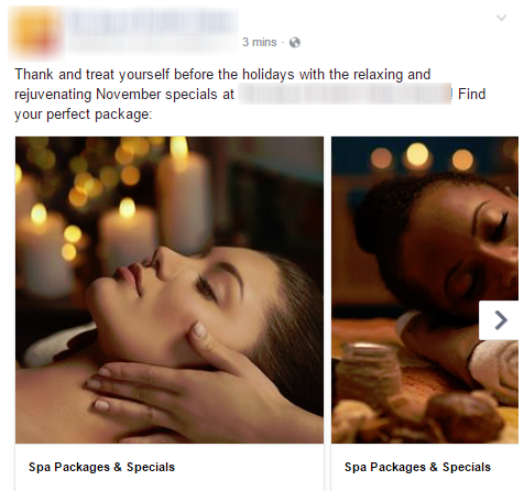 Paid social media example