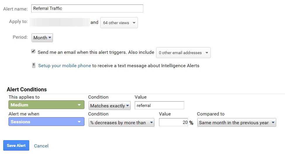 Referral traffic alert