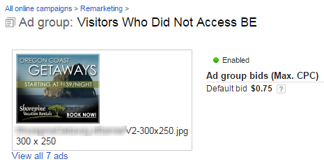 Remarketing ad sample