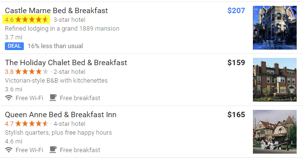 Rich snippet example