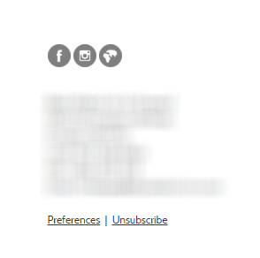 social icons in an email footer