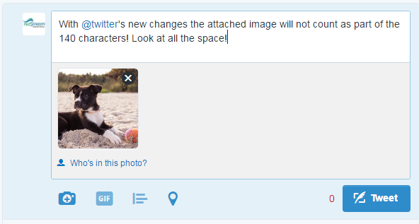 Adding media on Twitter