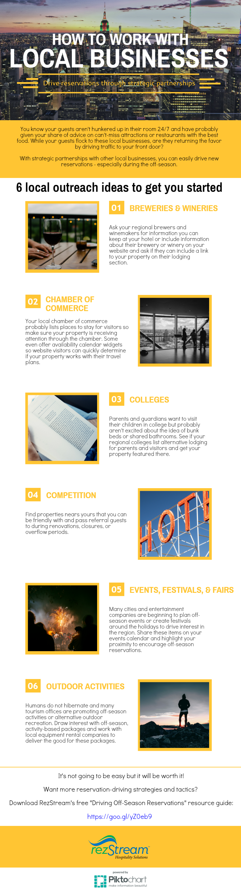 Working with local businesses infographic