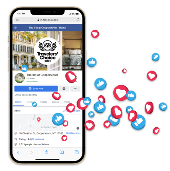 social media booking