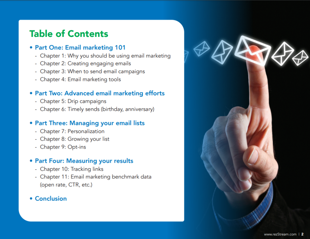 Email Guide Table of Contents