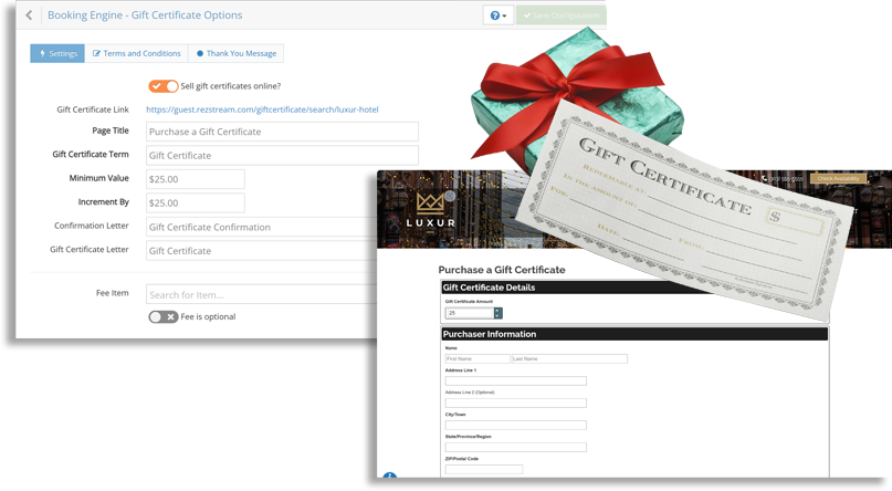 Software Gift Certificates rezStream software gift certificates