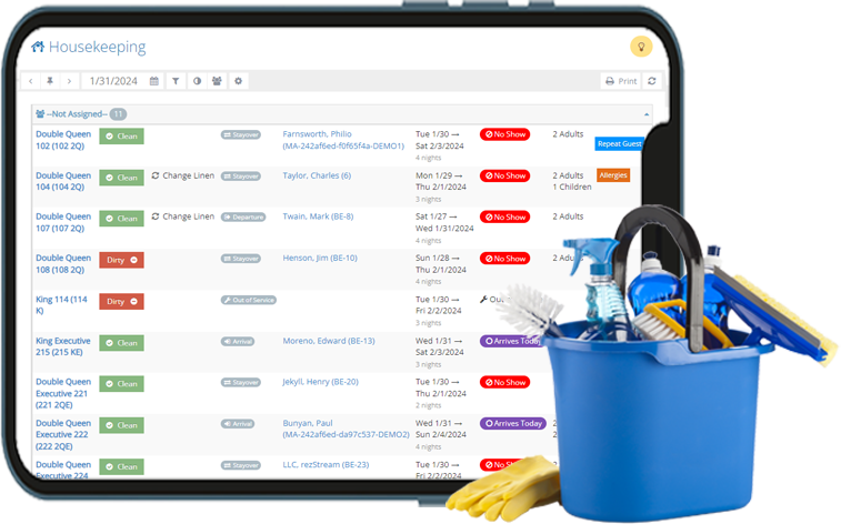 Software Housekeeping (1) rezStream Housekeeping Management