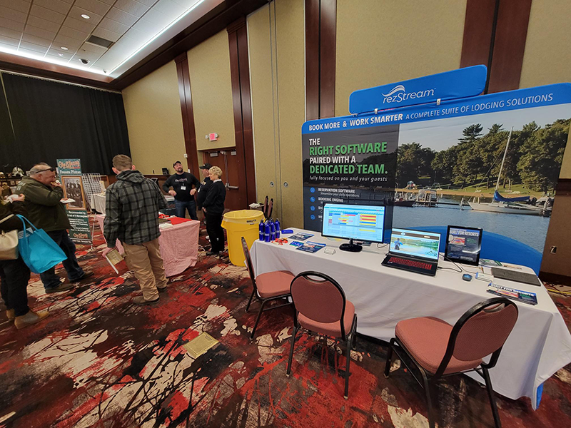 rezStream booth at 2022 North Lake Buyers Show