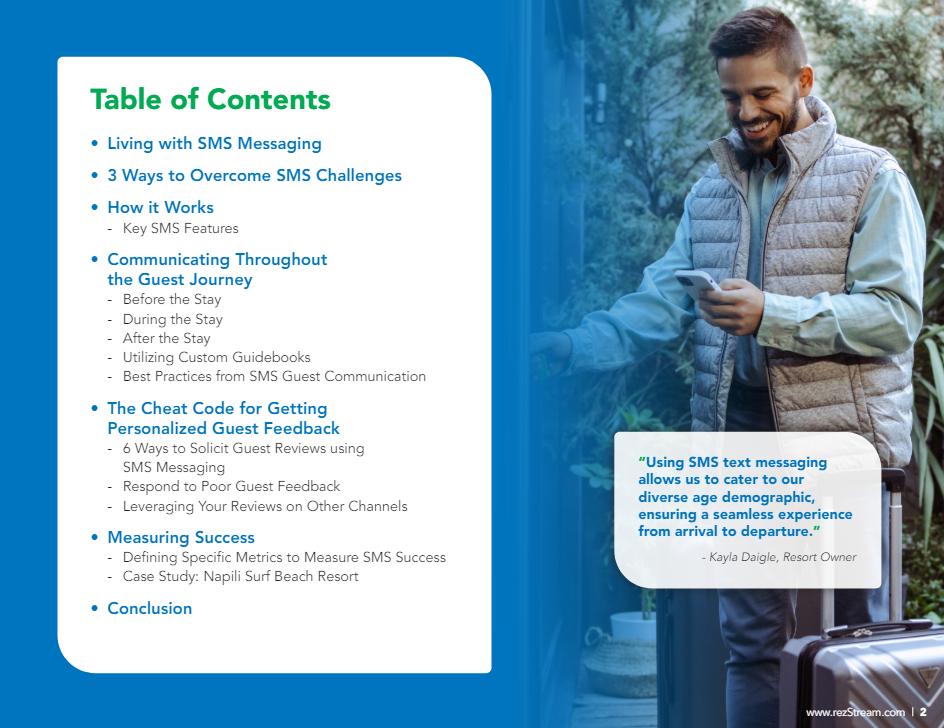 SMS Messaging Guest Experience
