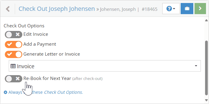 Screenshot of the rezStream Cloud Rebooking Wizard showing an easy process for booking repeat stays.