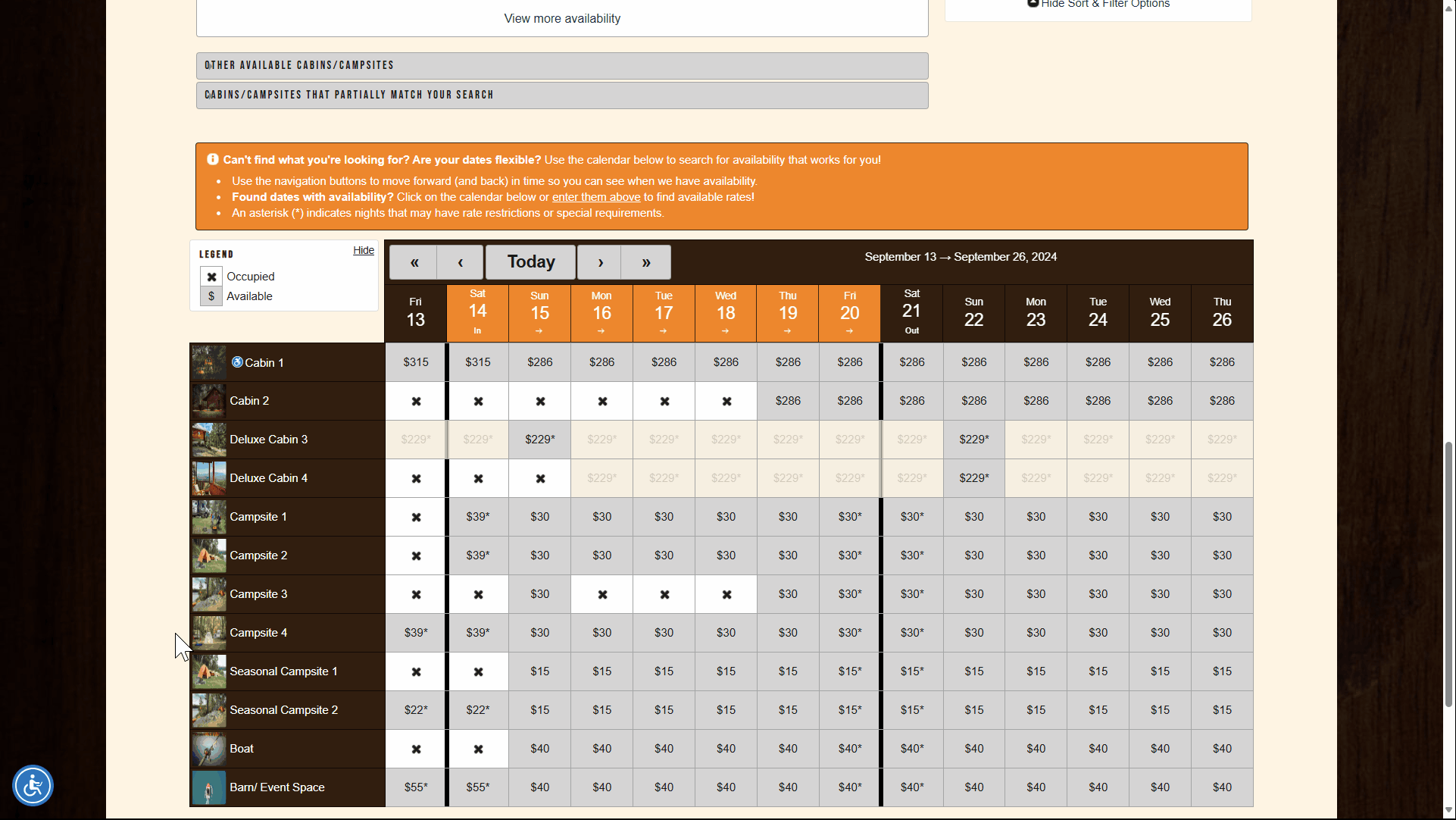 Weekly booking interface in rezStream Booking Engine highlighting the weekly reservation scheduling system.