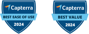 2025 Capterra badges for Best Ease of Use and Best Value