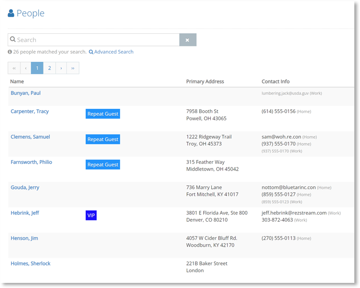 Software Guest Management rezStream software guest management