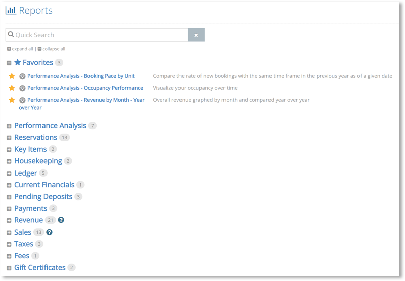 Software Reports (1) rezStream software reports